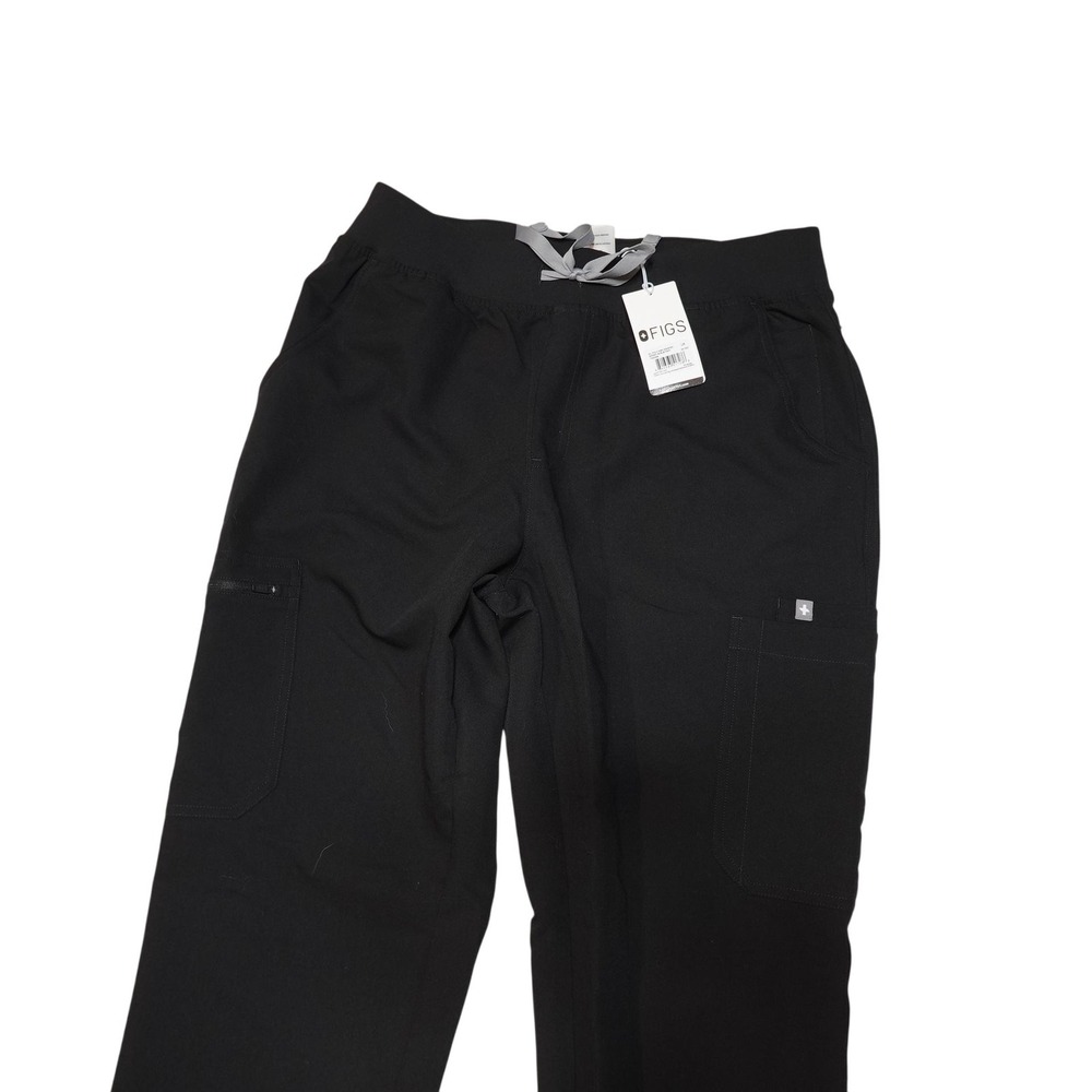 FIGS Technical Collection Pants Womens L Black Yola High Waisted Skinny Scrub